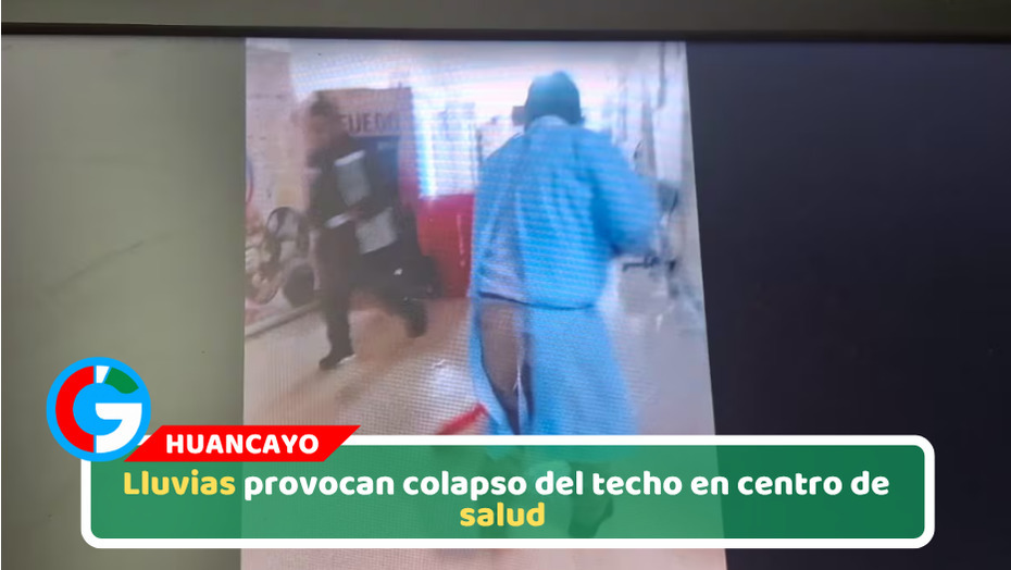 Lluvias provocan colapso del techo en centro de salud