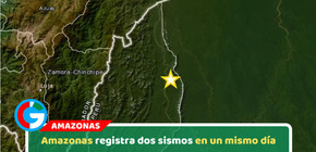 Amazonas registra dos sismos en un mismo día