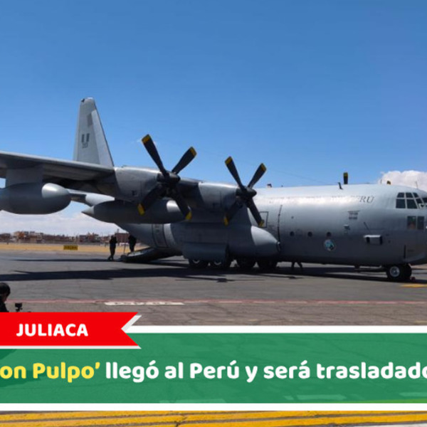 Juliaca: ‘Jhonsson Pulpo’ llegó al Perú y será trasladado a Lima