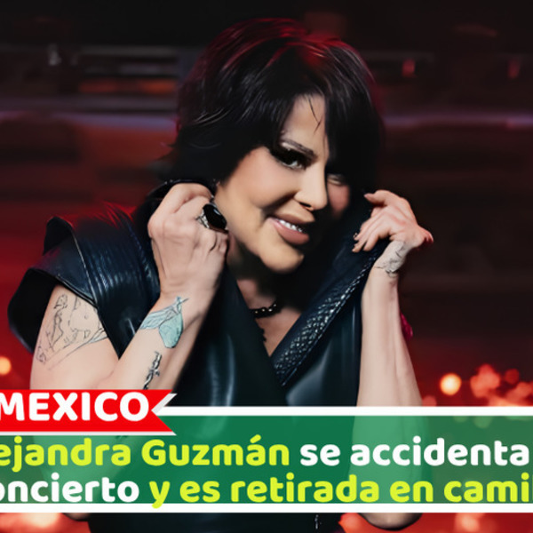 Alejandra Guzmán se accidenta en concierto y es retirada en camilla