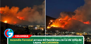 Incendio forestal arrasa 60 hectáreas cerca de Villa de Leyva, en Colombia