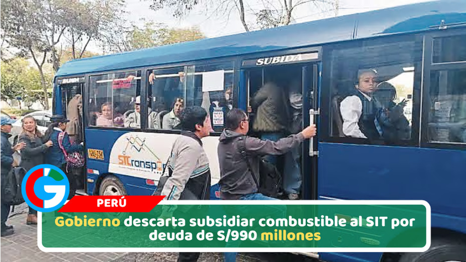 Gobierno descarta subsidiar combustible al SIT por deuda de S/990 millones