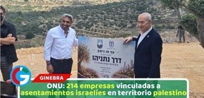 ONU: 214 empresas vinculadas a asentamientos israelíes en territorio palestino