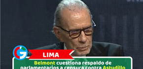 Lima: Belmont cuestiona respaldo de parlamentarios a censura contra Astudillo