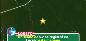 Un sismo de 5.2 se registró en Loreto esta mañana