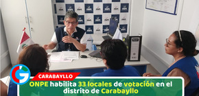 ONPE habilita 33 locales de votación en el distrito de Carabayllo
