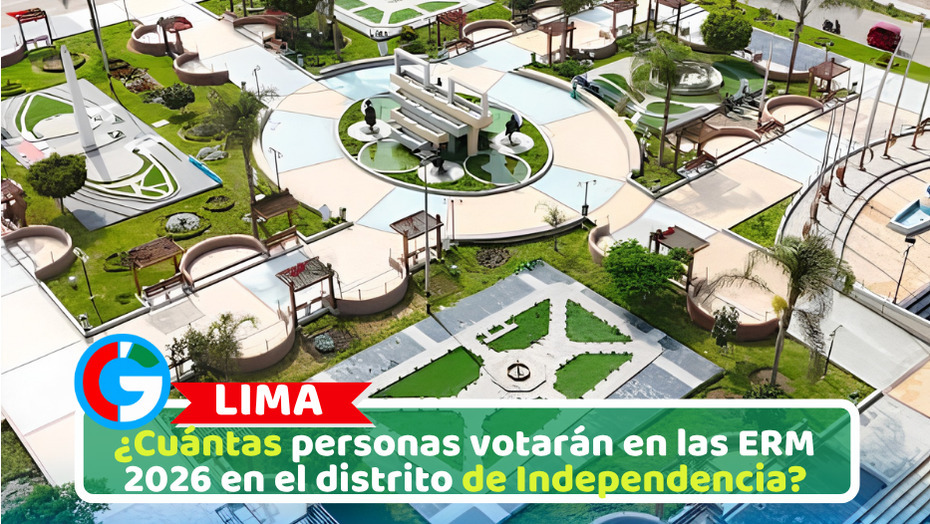 ¿Cuántas personas votarán en las ERM 2026 en el distrito de Independencia?
