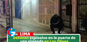 Detonan explosivo en la puerta de una vivienda en Los Olivos