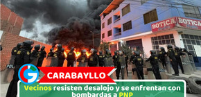 Carabayllo: Vecinos resisten desalojo y se enfrentan con bombardas a PNP