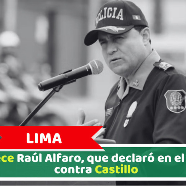 Lima: Fallece Raúl Alfaro, que declaró en el juicio contra Castillo