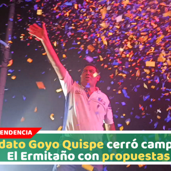 Candidato Goyo Quispe cerró campaña en El Ermitaño con propuestas