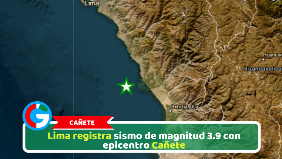Sismo de magnitud 3.9 remeció Cañete durante esta madrugada
