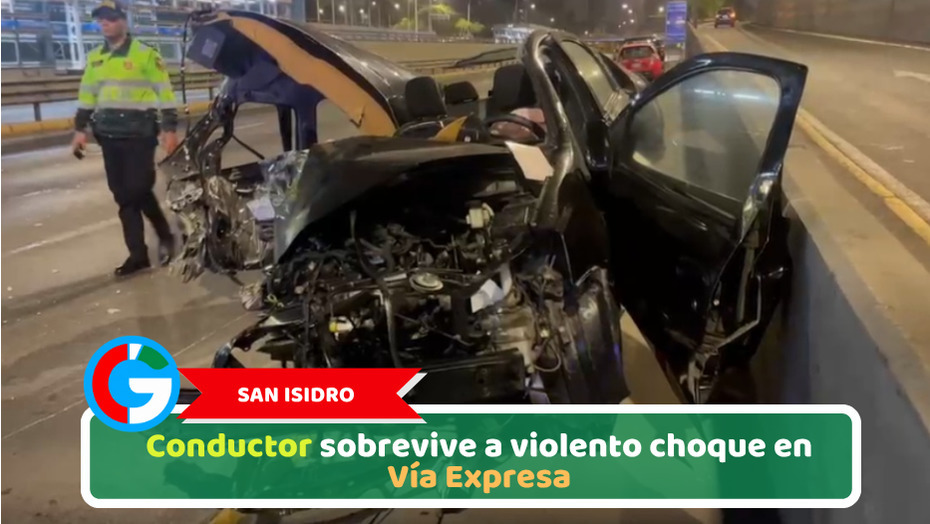 San Isidro: Conductor sobrevive a violento choque en Vía Expresa