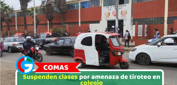 Comas: Suspenden clases por amenaza de tiroteo en colegio