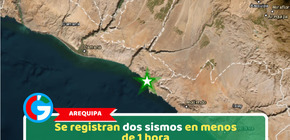 Arequipa: Se registran dos sismos en menos de 1 hora